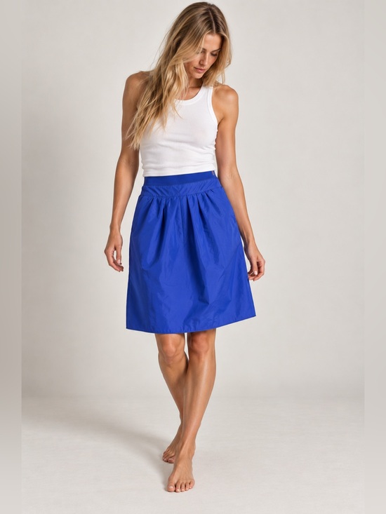 Carven Dresses & Skirts - carven cobalt blue bubble skirt silk blend knee length eu 36 us 2 runway luxury